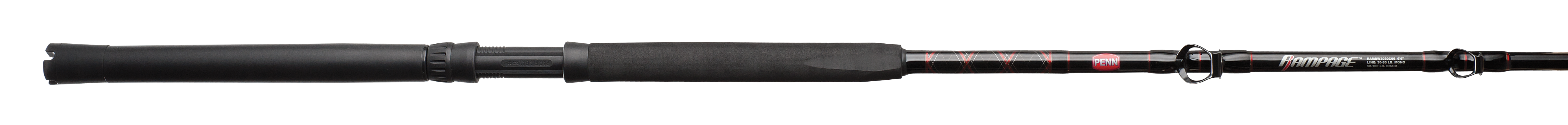 Penn Rampage II 10ft Uptide Boat Fishing Rod 2.5-10oz With Travel Tube
